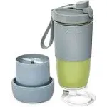 Oster Blend Active Portable Blender with Drinking Lid, USB Chargeable, Gray