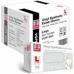  200pcs Vinyl Gloves Synthetic Exam Grade MEDIUM Latex &amp; Powder free