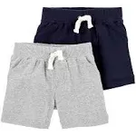 Carter's Baby Boys 2-Pack Shorts NB Grey/Navy