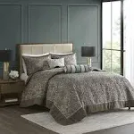 Madison Park Aubrey 5 Piece Reversible Jacquard Bedspread Set