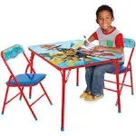 PAW Patrol Activity Table Set Kids Folding Table with 2 Chairs Weight Limit:70lb