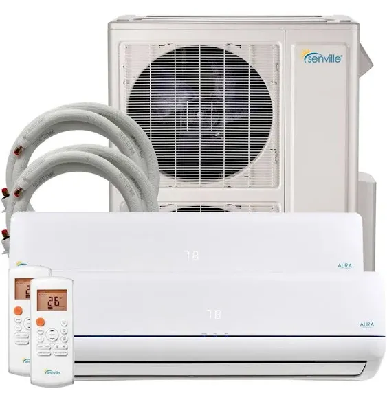 48000 BTU Dual Zone Mini Split Air Conditioner - Heat Pump - SENA/48HF/D