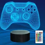 Attivolife Gamepad 3D Illusion Lamp, Controller Night Light with Remote ...