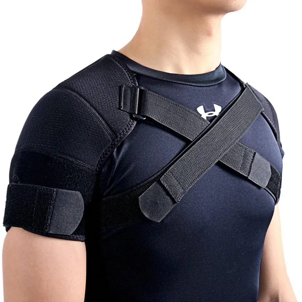 Kuangmi Double Shoulder Support Brace Strap Wrap Neoprene Protector