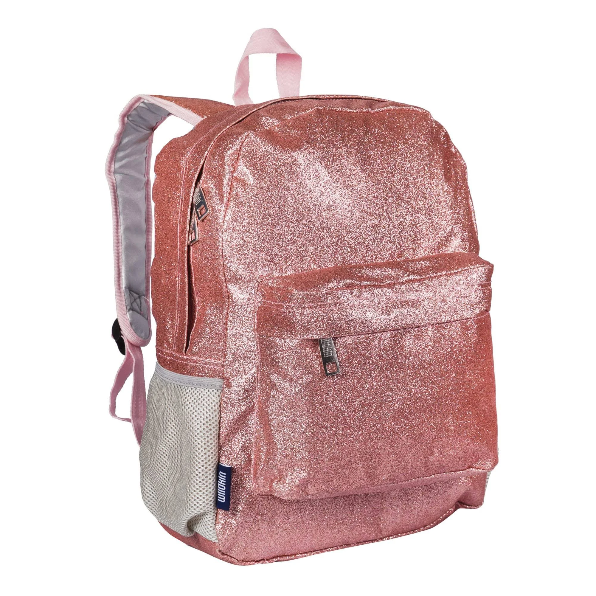 Wildkin 16-Inch Kids Backpack for Boys & Girls, Perfect for Elementary School Backpack, Features Padded Back & Adjustable Strap, Ideal Size for School & Travel Backpacks (Pink Glitter)