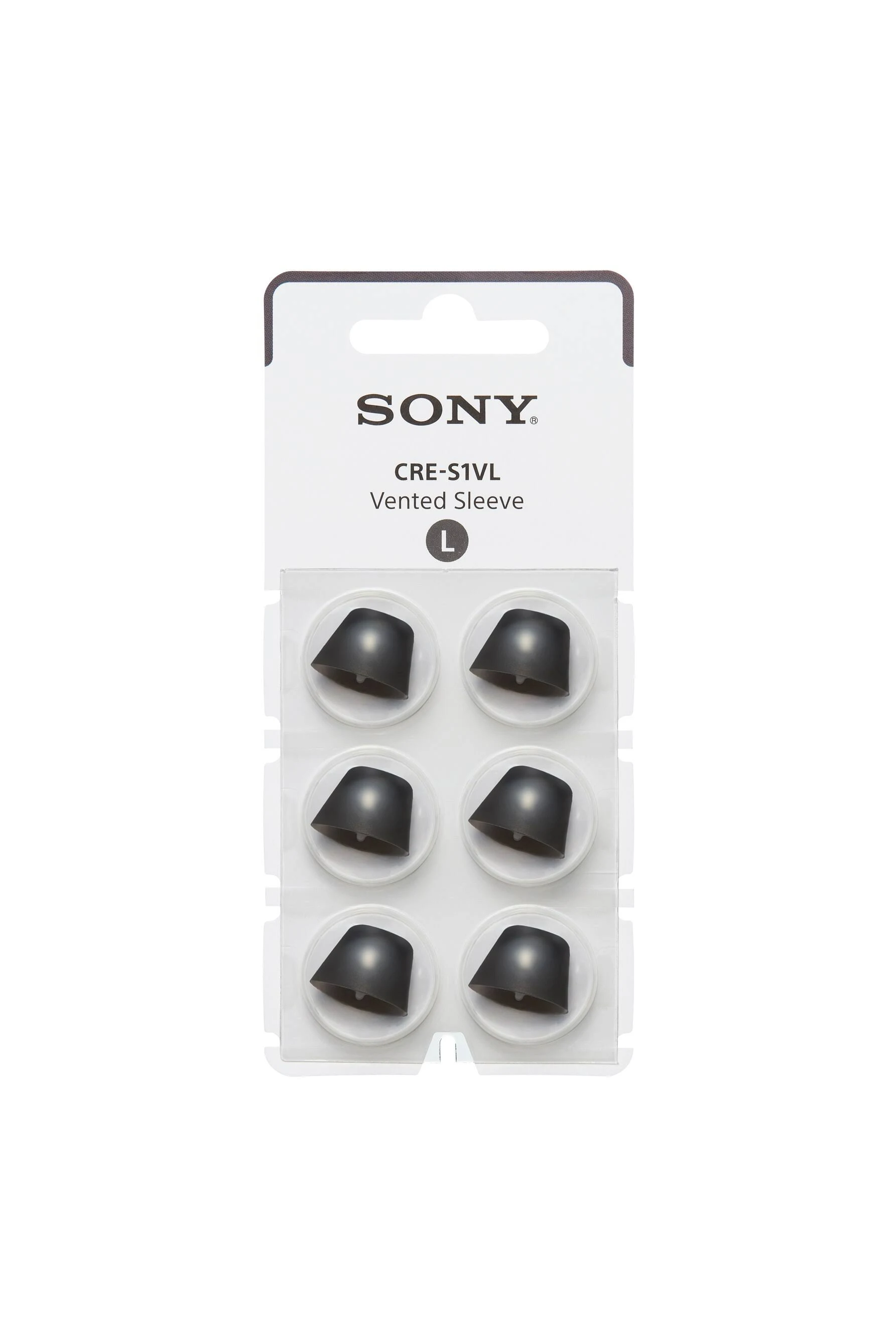 Sony - OTC Hearing Aid Vented Sleeve for CRE-C10 - Black