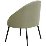 HomePop Modern Velvet &amp; Metal Accent Chair in Light Sage Green and Black