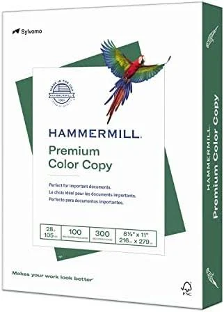 COMPATIBLE WITH Hammermill Premium Color Copy Cover Paper 80 lbs 8.5" x 11" White 517336