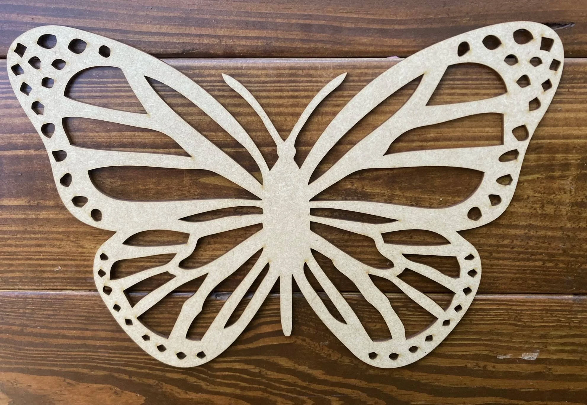 12 inch Monarch butterfly - Wood Cutout, Unfinished Wood Blanks, DIY Craft Embellishment, Laser Cut