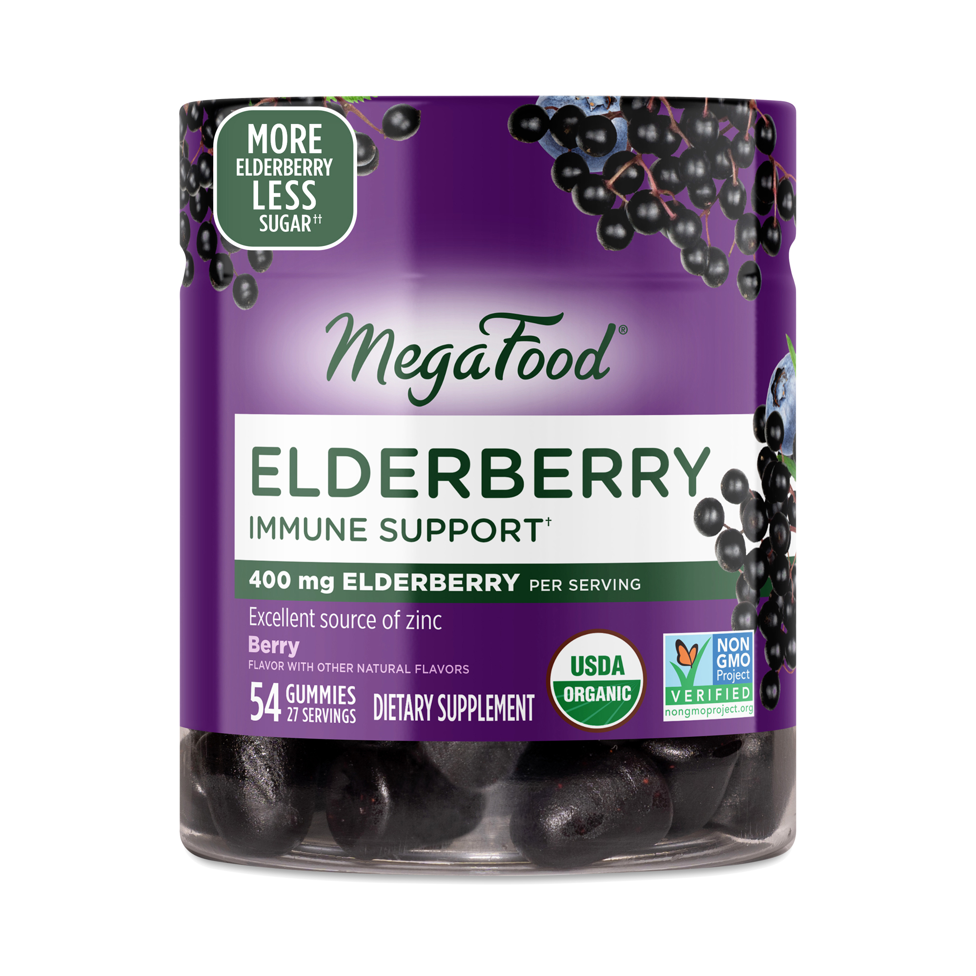 Elderberry Immune Support Gummies, Berry