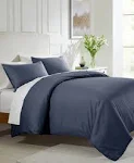 California Design den King Size Duvet Cover - 400 Thread Count 100% Cotton, Hotel Quality Comforter Cover, Soft Cooling Sateen Weave, Navy Blue