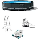 Intex Ultra XTR 16ft x 48in Above Ground Pool Set w/ Pump & Cleaner Robot Vacuum