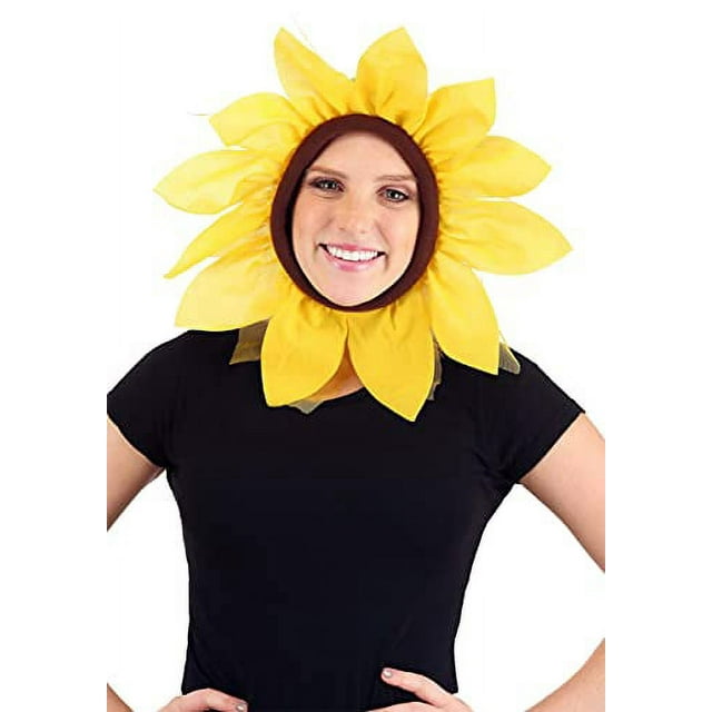 Sunflower Dreams Yellow Flower Hood Headpiece | Add Sunshine to Your Outfit | Halloween Costume Accessory