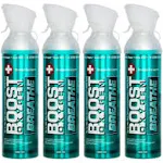 Boost Oxygen 10 Liter Pure Oxygen Canister Menthol Eucalyptus (4 Pack)