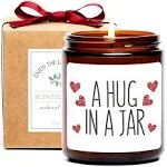 Fund Amlight Thinking of You Gift, A Hug in A Jar Scented Soy Candle ...