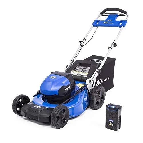 KT Kobalt 80-Volt Max Brushless Lithium Ion 21-in Push Cordless Electric Lawn Mower (Battery Included)