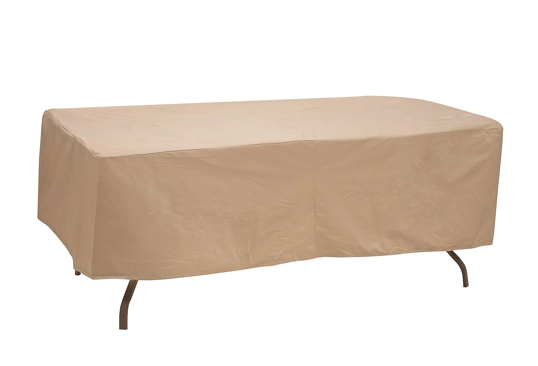 Protective Covers Weatherproof Table Cover, 80 Inch x 84 Inch, Oval/Rectangle Table, Tan - 1155-TN