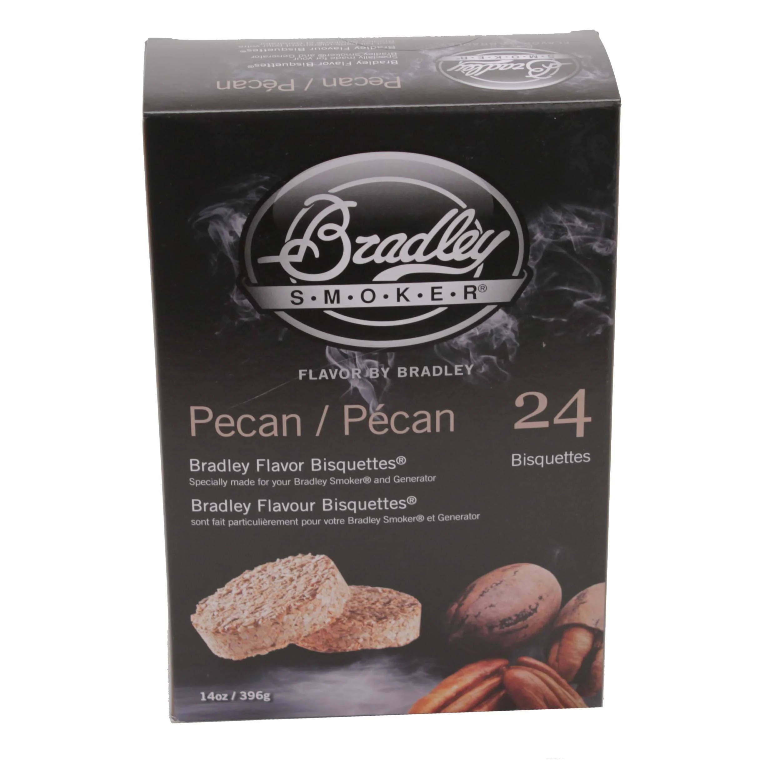 Bradley Smoker Bisquettes For Use In Bradley Smokers, Pecan Wood, 24-Pk.