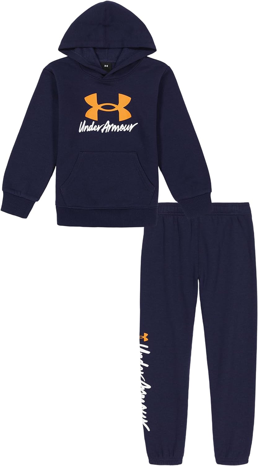 Under Armour boys Long Sleeve Logo Hoodie & Joggers Set