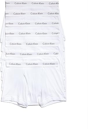 Calvin Klein Men&#039;s Cotton Classics 7-Pack Trunk Medium 7 White