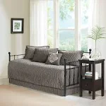 Madison Park Quebec 6 Piece Reversible Daybed Cover Set Dark Grey