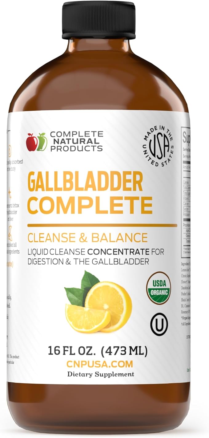 Complete Natural Products Gallbladder Complete - 16oz Glass Bottle, Gallbladder Cleanse Supplement