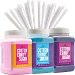 The Candery Cotton Candy Floss Sugar 3-Pack Includes 100 Premium Cones 3-Pack 46