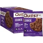 Quest Nutrition Protein Cookie, Double Chocolate Chip - 12 count, 2.08 oz packets