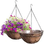 Royal Imports Metal Hanging Planter Flower Basket with Coco Coir Liners 13&#034; 