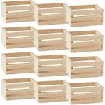 ArtMinds 5" Wooden Crate Unfinished Wood Crate for Storage Decorative Display