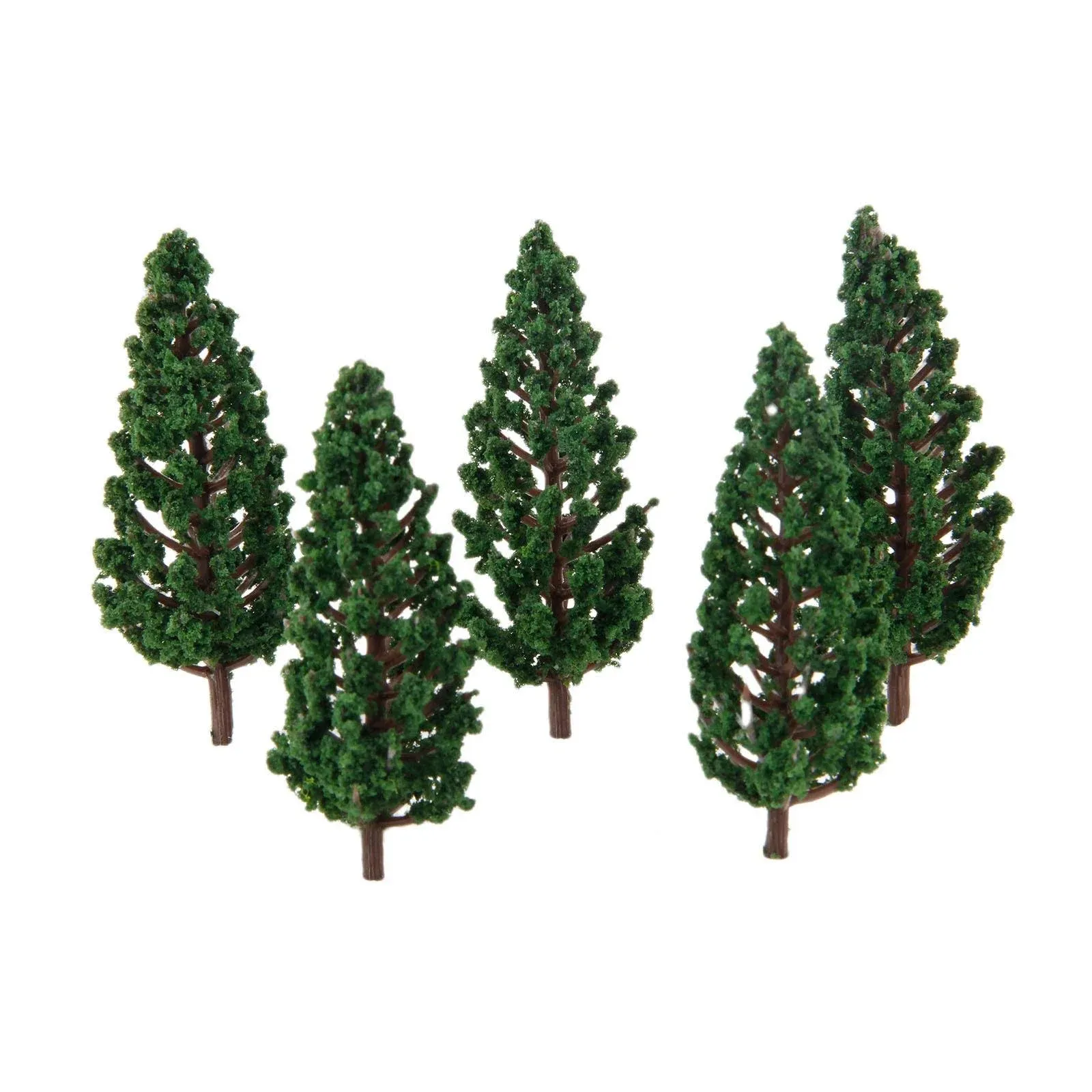 50PCS Model Trees Trains Scenery DIY Pine Plastic Model Green Trees for OO HO...