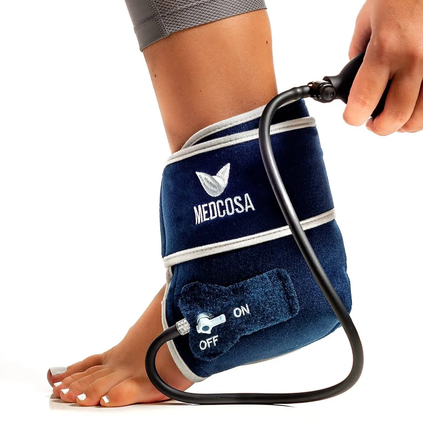 Medcosa Ankle Compression Ice Pack | Pump It Up with Our Foot Wrap for Plantar Fasciitis | Compress Yourself for Effective Pain Relief