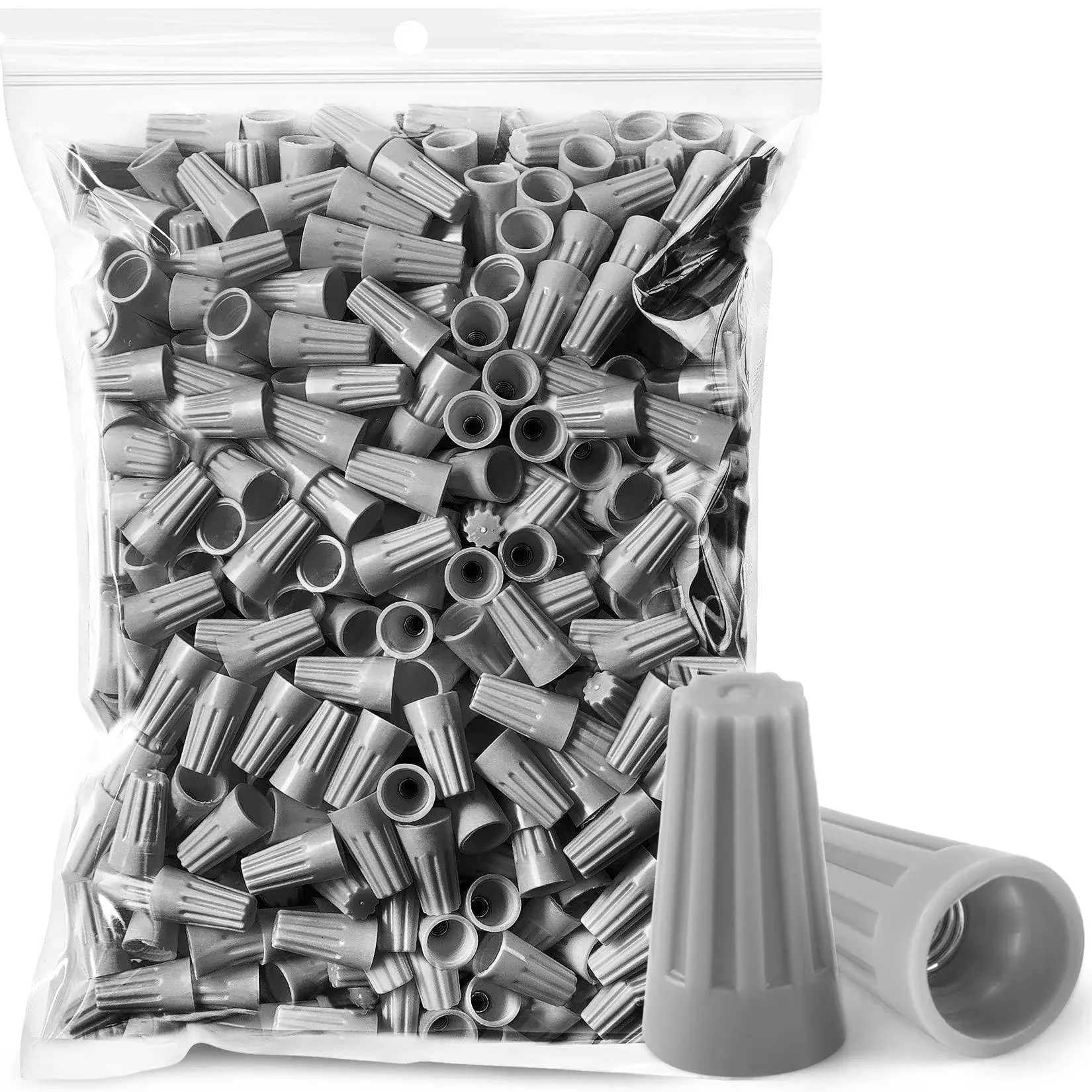 1000PCS Wire Connectors Nuts 22-16 AWG Electric Wire Caps Insulating Insert Twist Electrical Wire Connectors Grey Wire Assortment Nuts for Quick Connection