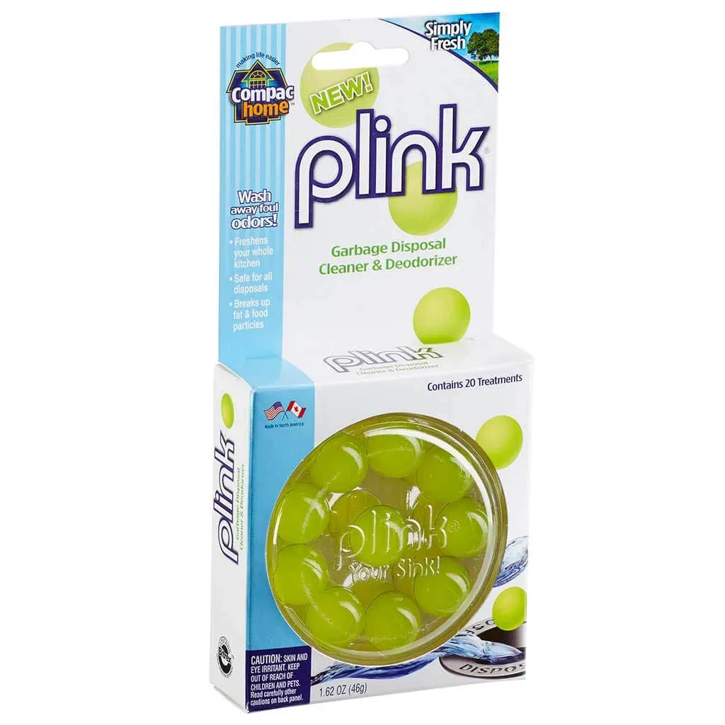 Plink Garbage Disposal Cleaner & Deodorizer, Lemon - 20 treatments, 1.62 oz