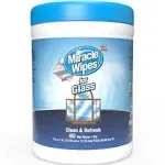 MiracleWipes for Glass Disposable, Streak Free Cleaning Wipes for Mirrors, Windows, Home and Auto