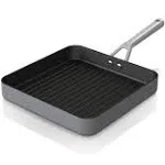 11-Inch Square Grill Pan, Hard-Anodized, Nonstick, Durable , Slate Grey