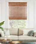 Chicology Cordless Bamboo Light-Filtering Roman Shades - 31"W x 64"H - Beaver