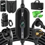 Tera Electric Vehicle Charger for Tesla: Level 1 & 2 J1772 32A 8A 110V 240V ETL Energy Star Wall Connector Dual Use EV Portable NEMA 14-50 & 5-15