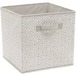 Simplify 12" Gray Boho Collapsible Storage Cube