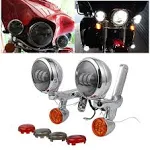 Green-L 4.5" Turn Signal LED Spotlight Fog Light Bracket Fit for Harley Touring ...