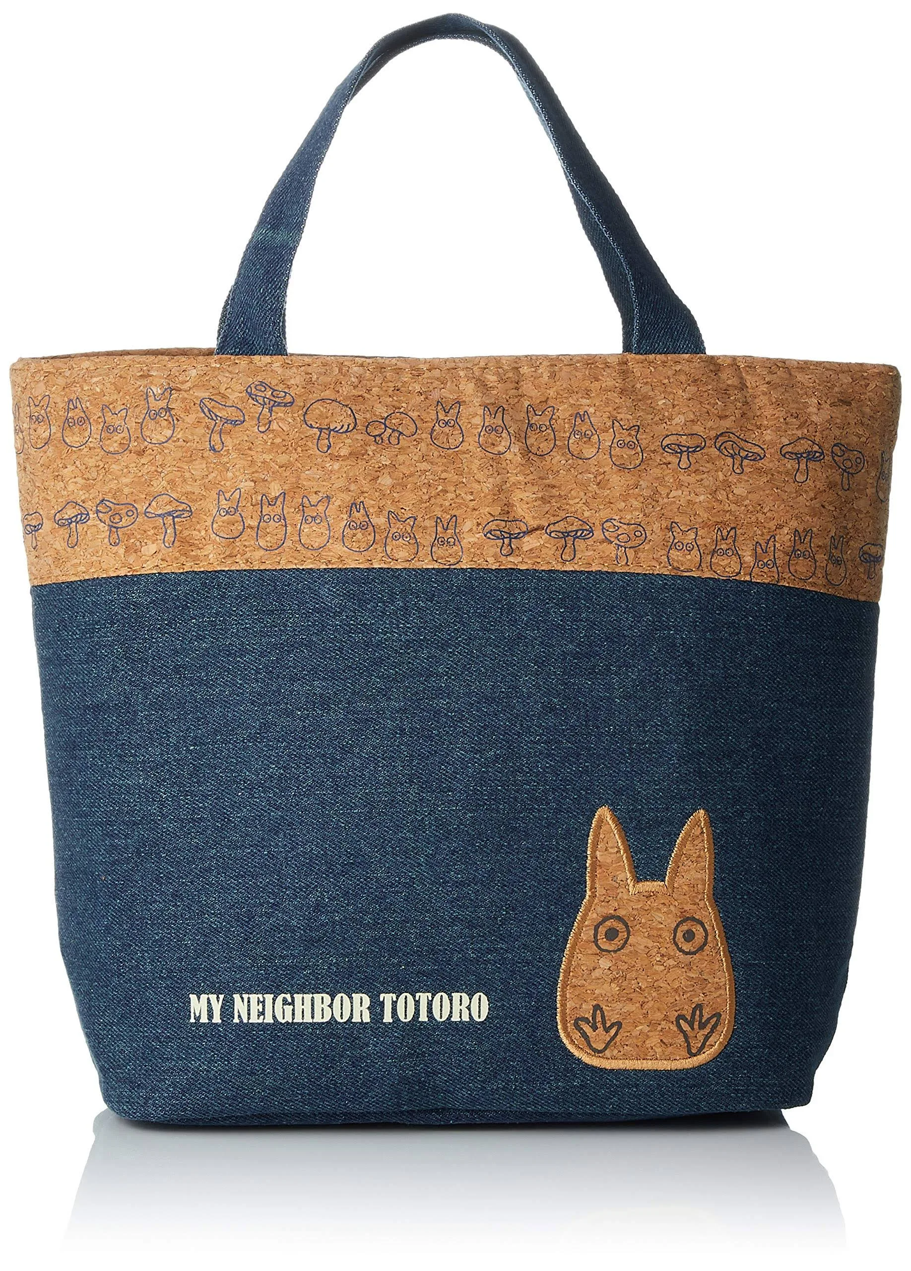 My Neighbor Totoro Cork &amp; Denim Totoro Style Lunch Bag