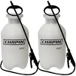 Chapin 20024: Value Pack, 2-Pack, 2-Gallon SureSpray Lawn and Garden Poly Tank Sprayer with Anti-Clog Filter for Fertilizers, Herbicides and Pesticides, Translucent White