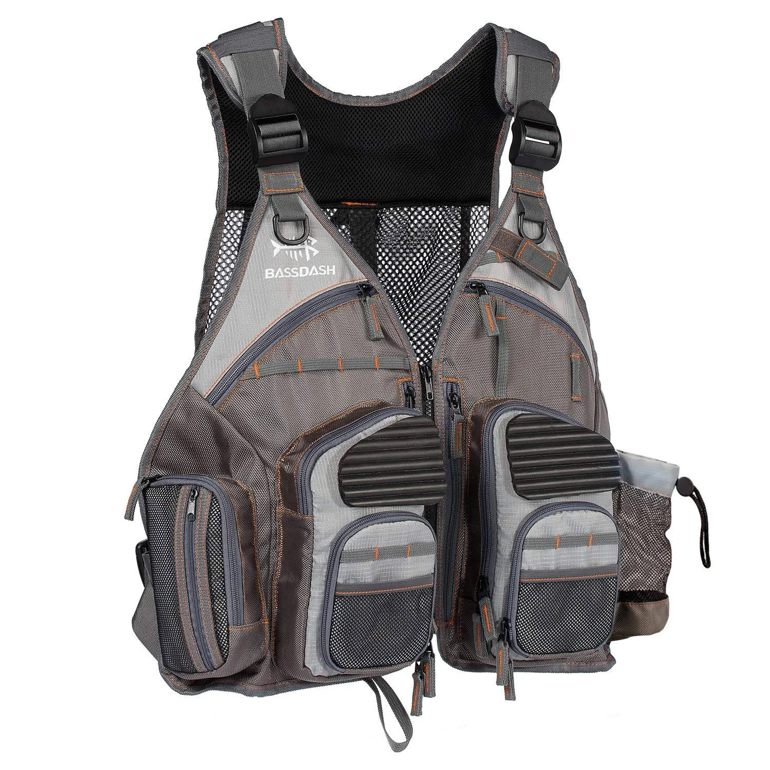 Bassdash Strap Fishing Vest Adjustable for Men and Women, for Fly Bass Fishing and Outdoor Activities