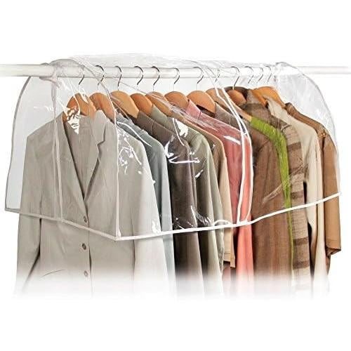 Richards Homewares Clearly Organized/Clear Vinyl Storage Closet Garment Cover, 36"x22"x18" (1-Pack)