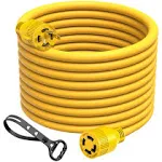 Kohree Nema L14-30 Generator Cord 30 Amp 4 Prong 20FT, Heavy Duty Generator Power Locking Cord for Manual Transfer Switch, Electric Extension Wire 10 Gauge 125/250V, 7500W with Cord Organizer