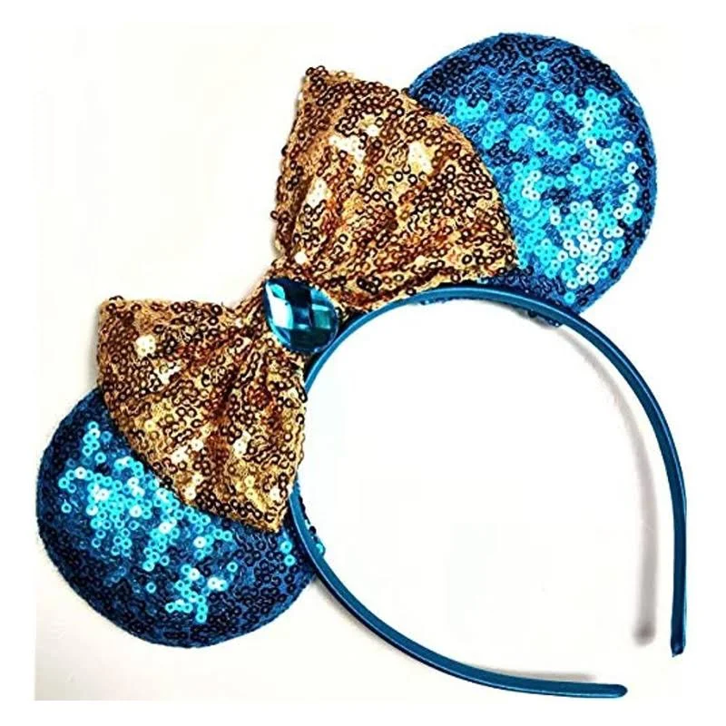 CLGIFT Rose Gold Minnie Ears, Aladdin Princess Jasmine Inspired Mouse Ears