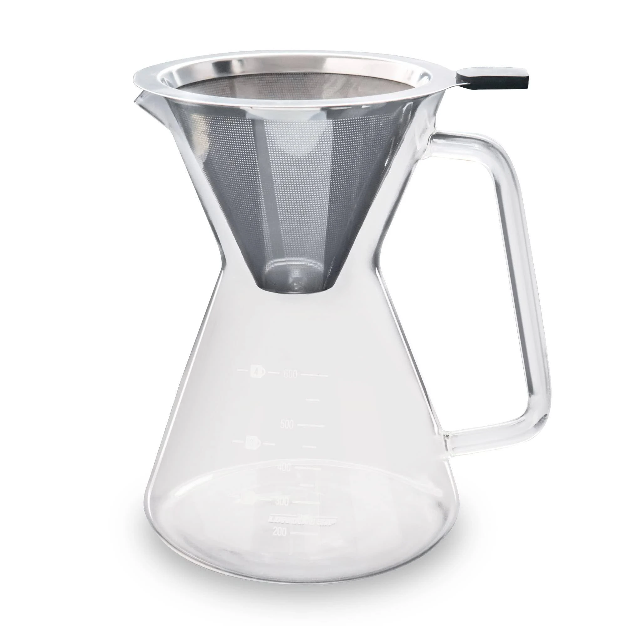 London Sip Glass Pour over Carafe w/ Reusable Filter 600ml