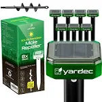 Gopher Repellent Ultrasonic Solar Powered (8-Pack) - Easy To Use Solar Mole Repellent Ultrasonic With an Auger Drill Bit - IP65 Waterproof Sonic Repeller Stakes For Groundhog, Vole, Snake, etc.