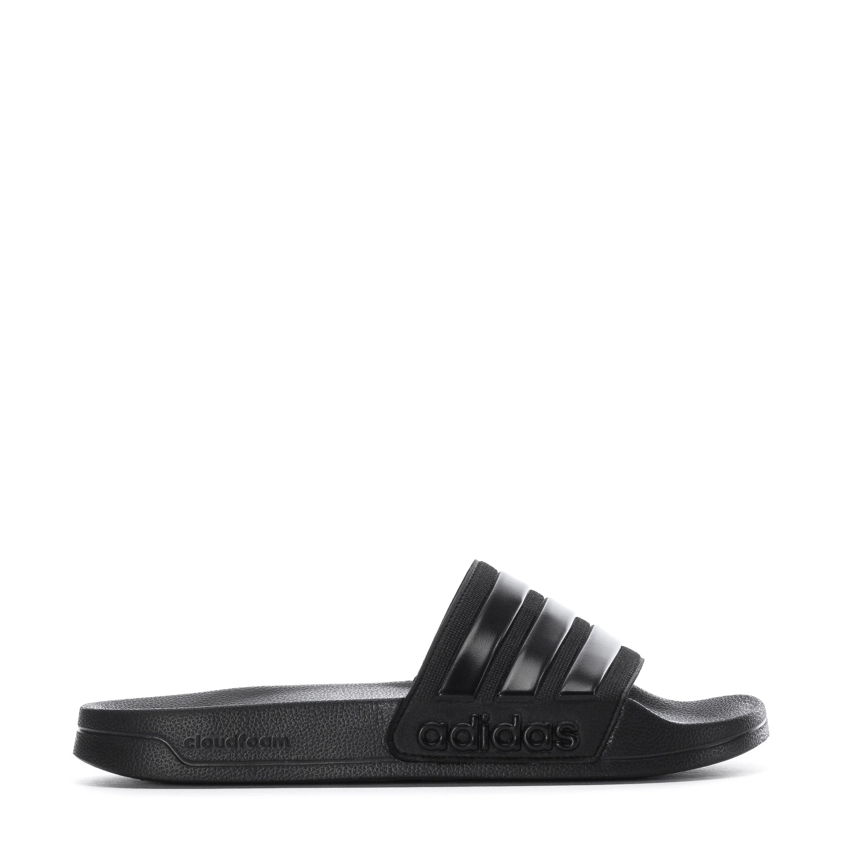 Adidas Mens Adilette Shower Slides - Black/Black - 14 M