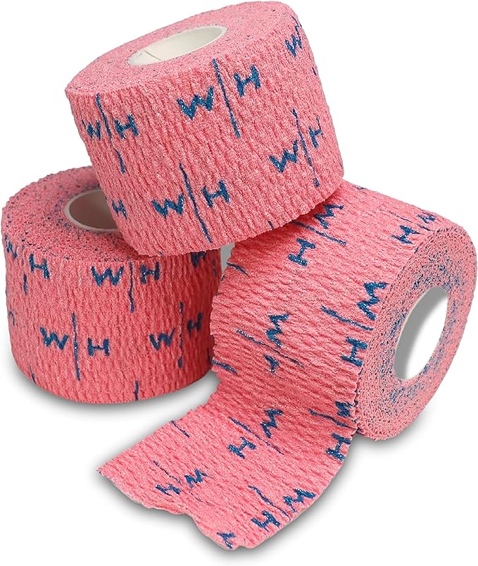 Weight Lifting Thumb Tape: Athletic Grip Tape, Finger Extra Adhesive Tape for Workout - Body Tape, Sports Tape Perfect for Weightlifting - Sports Tape, Athletic - 7m/23ft (Pink)